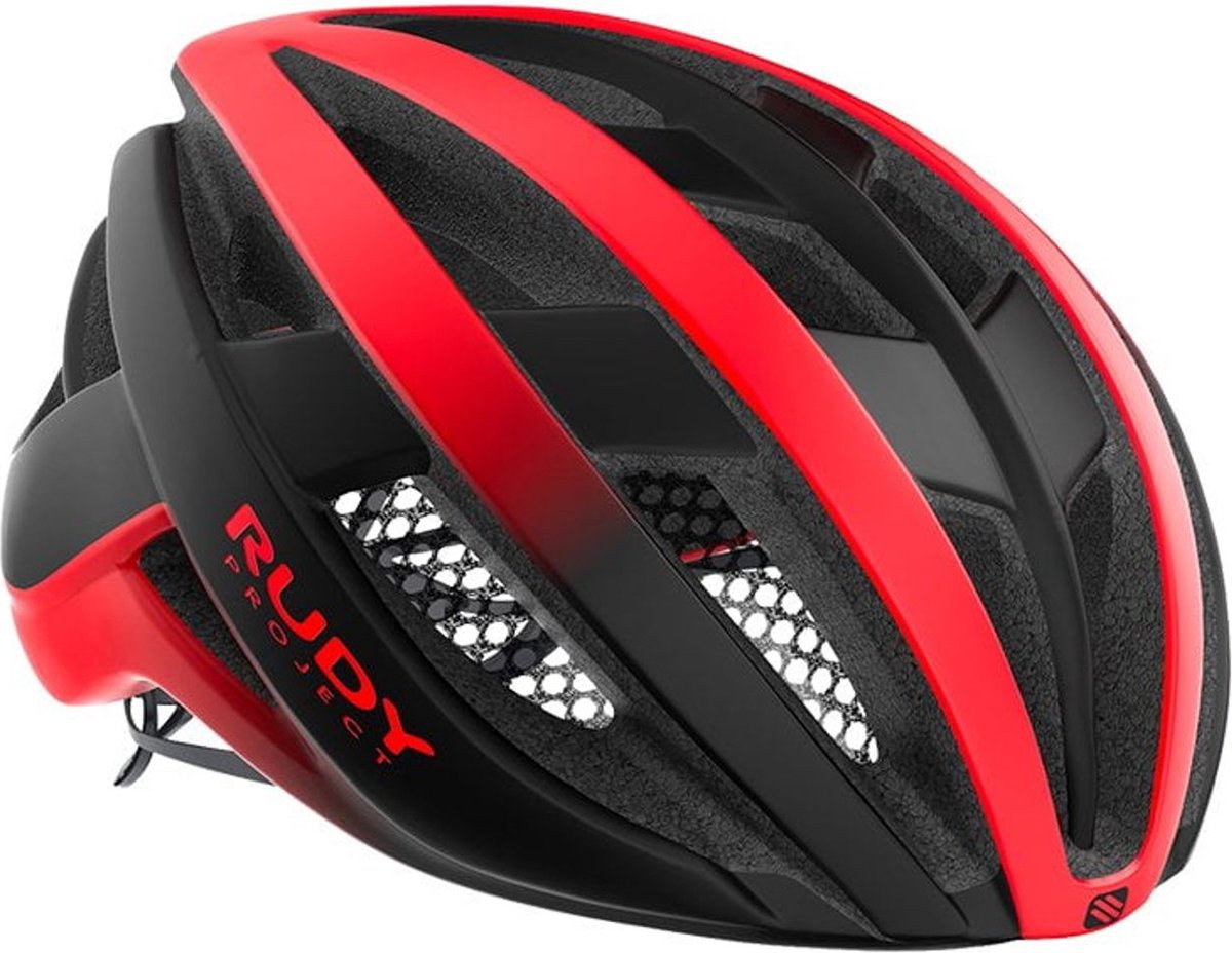Rudy Project Venger Road Helm, zwart/rood Hoofdomtrek M | 55-59cm