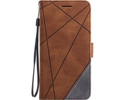 Hoesje geschikt voor Samsung Galaxy A34 5G - Bookcase - Pasjeshouder - Portemonnee - Patroon - Kunstleer - Bruin