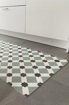JYG Vloerkleed POSTEL - Keukenloper - Keukenmat - Vinyl - Vintage - 66x150cm - Groen