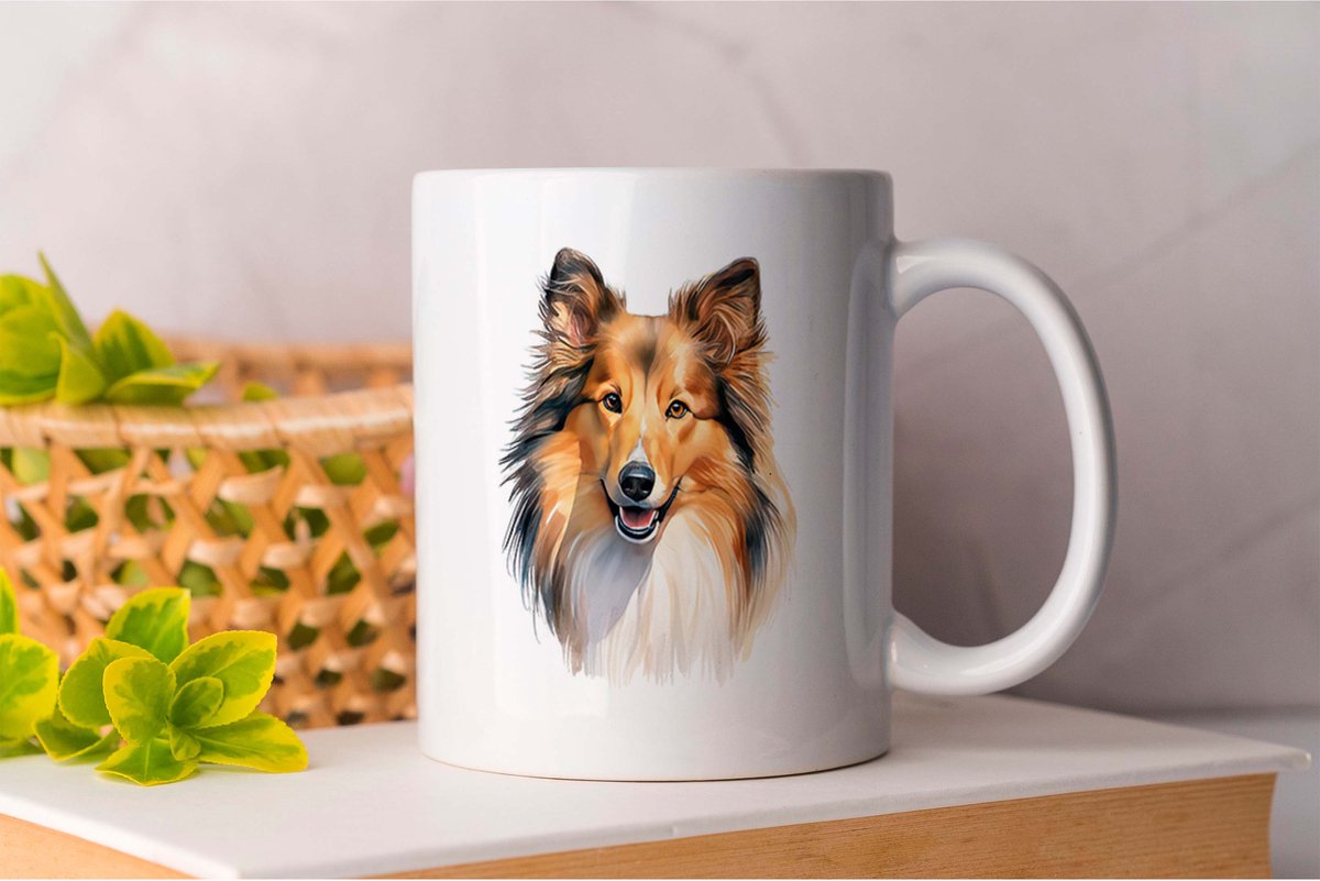 Mok Collie - Pets - honden - liefde - cute - love - dogs - dog mom - dog dad- cadeau - huisdieren