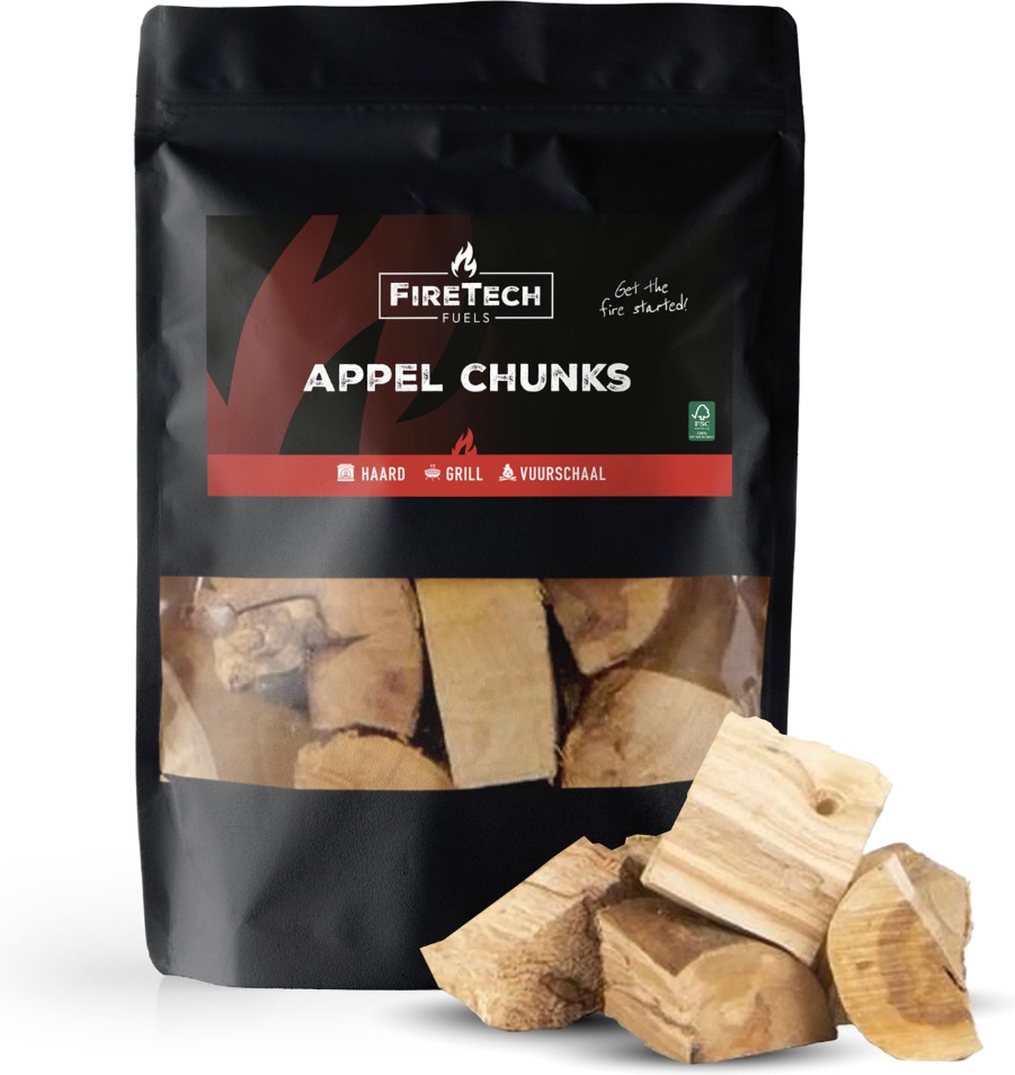 FireTech - Appel Chunks 1 KG - Rookhout - Chunks - BBQ