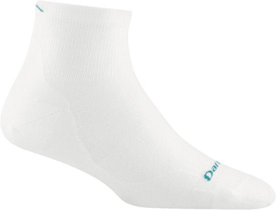 Darn Tough Run Women - #1044 Run - 1/4 Sock - Ultra-Lightweight - White - 35-37.5