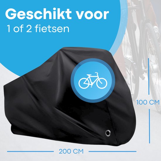 FOXLY® Fietshoes voor 1/2 fietsen Universeel - Waterdicht 300D Oxford - Fietsbeschermhoes - Elektrische fiets - Incl. opbergzak van Fox — afbeelding 5