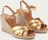 Kanna espadrilles goudkleurige sandalen op sleehak maat 40