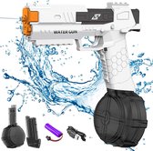 Elektrische waterpistool - Groot en Klein reservoir - kleur wit - Waterpistool elektrisch - Automatisch Waterpistool - speelgoed - watergun elektrisch - waterpistool