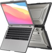 Hardcase Cover Hoes geschikt voor Apple Macbook Air 13 inch (2018 tot 2020) | Model A1932/A2179/A2337 (M1) Complete 360 Bescherming Case met Kickstand Standaard