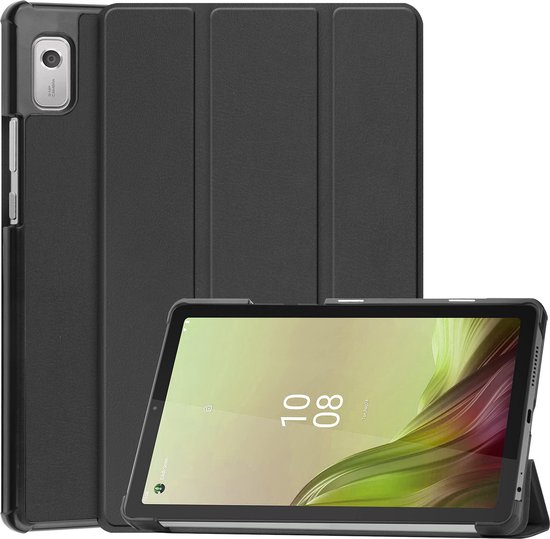 Hoes Geschikt voor Lenovo Tab M9 Hoes Luxe Hoesje Book Case - Hoesje Geschikt voor Lenovo Tab M9 Hoes Cover - Zwart