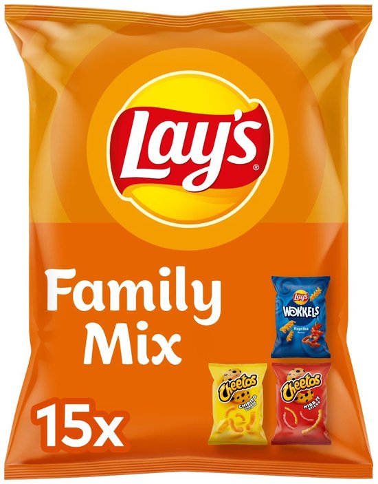 Lay's - Family Mix Chips - 15 Zakjes - 3 Verschillende Smaken - Party |  bol.com