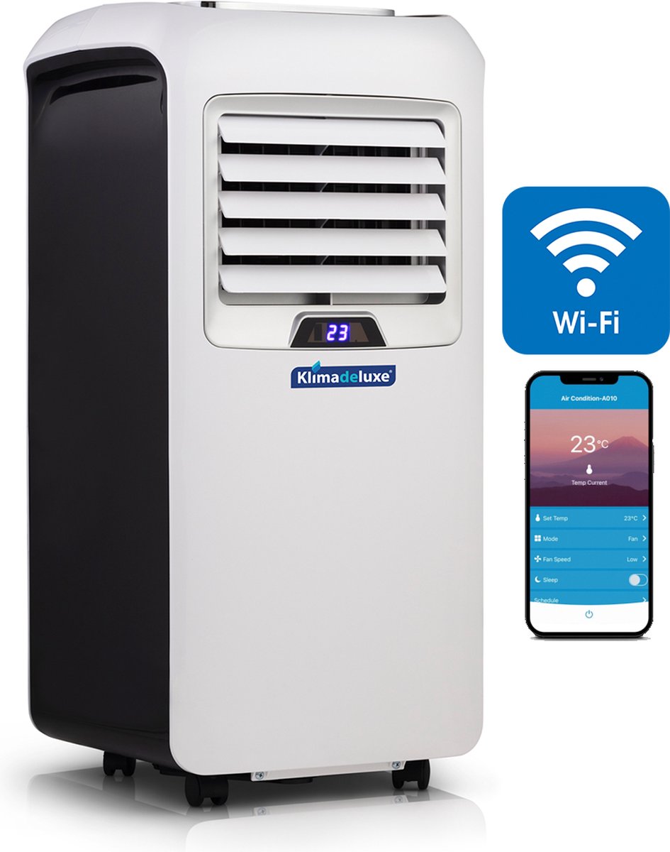 Klimadeluxe - Krachtige Mobiele airco - 12000 btu - Smart airconditioning  met WiFi en... | bol.com