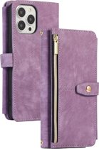 Samsung Galaxy A72 Book Case Cover - Magnétique - Simili Cuir - Portefeuille - Book Case - Avec Cordon - Porte-Cartes - Portefeuille - Flip Cover - Samsung Galaxy A72 - Violet