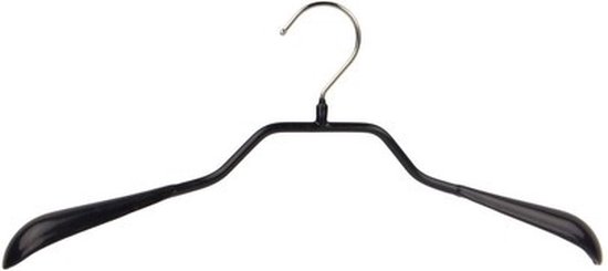 Parya Home - Anti-Slip Kleerhangers - Zwart - 100 stuks | Leen Bakker Parya Home - Anti-Slip Kleerhangers - Zwart - 100 stuks | Leen Bakker
