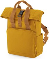 Recycled Mini Twin Handle Roll-Top Backpack BagBase Junior - 9 Liter Mustard