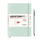 Leuchtturm1917 - weekplanner + notities - agenda - 2024 - a5 - softcover - 12 maanden - mint groen