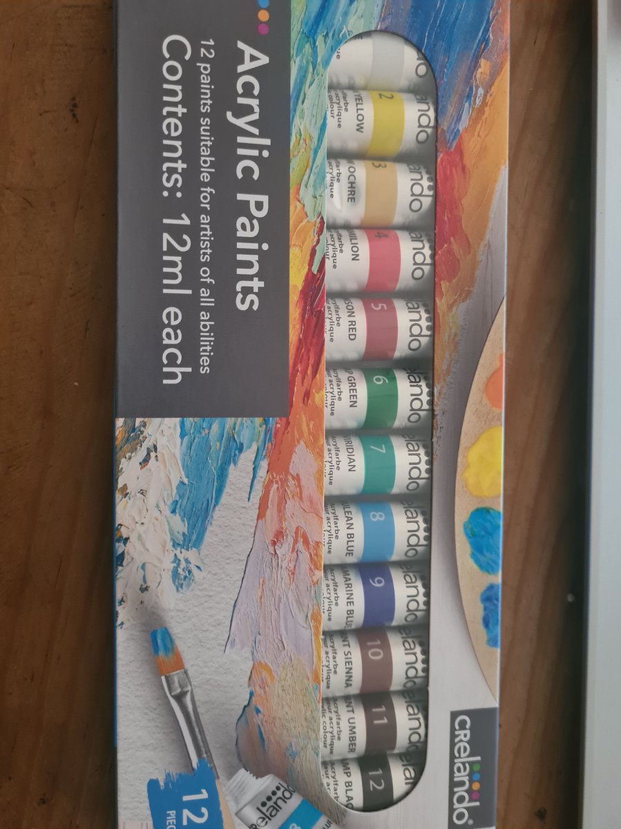 Crelando Acryl verf - 12 stuks ieder 12ml - Sneldrogend - Verschillende kleuren