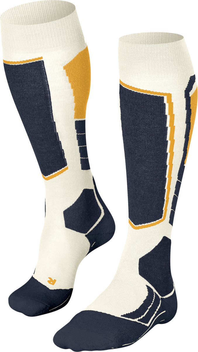 FALKE SK2 warm dik wol functioneel materiaal skisokken heren Wit