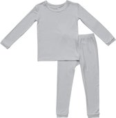 Bamboe Pyjama - Grijs – Kinderen - Pyjama - Unisex - Pyjama Kinderen - Pyjama Meisje - Pyjama Jongen - Maat 3 Jaar