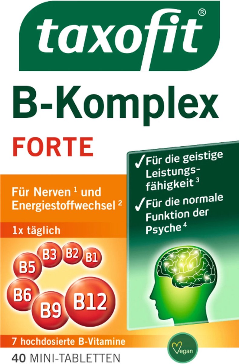 taxofit vitamine B-complex tabletten 40 Stuks, 7,4 g