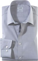 OLYMP Level 5 body fit overhemd - grijs - Strijkvriendelijk - Boordmaat: 42