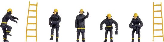 NOCH 18001 H0 Figurines Pompiers Peintes, Debout