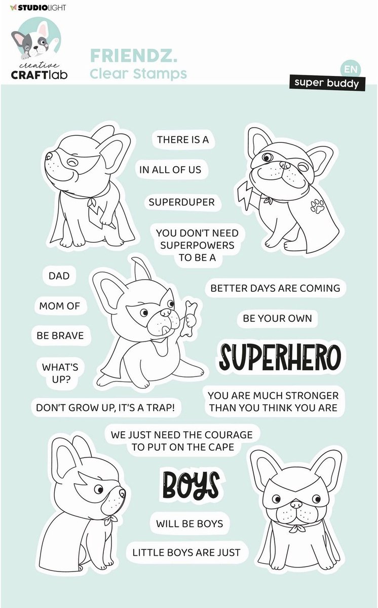 Creative Craftlab Friendz Clear Stamp Superhero Buddy