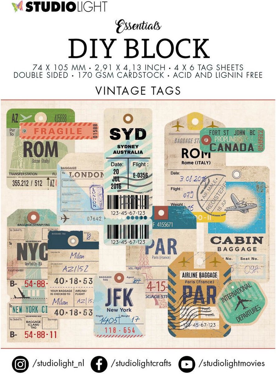 Studio Light DIY Block mini Essentials nr.03 SL-ES-MC03 A7 (05-23)