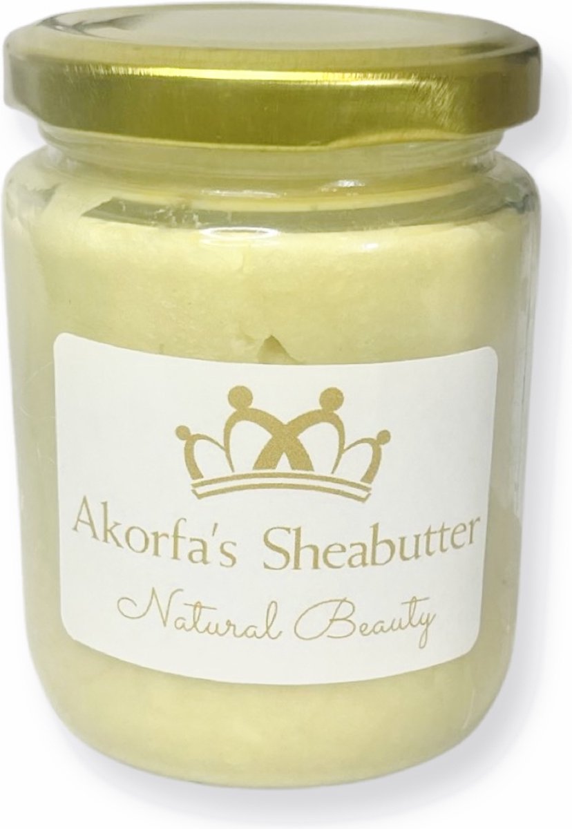 Akorfa's Sheabutter - Puur biologisch Sheaboter 250 gram 100% puur natuurlijk ongeraffineerd Shea butter - Shea boter
