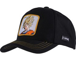 Capslab Freegun Dragon Ball Z Goku Cap, Mannen, Zwart, Pet, maat: One size