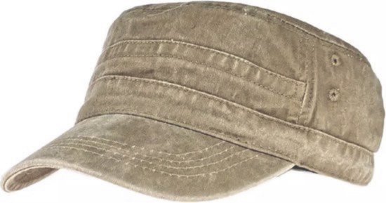 Foto: Army pet denim maat 56 60 leger pet outdoor cuba cap zonneklep zonbescherming uv bescherming camel beige