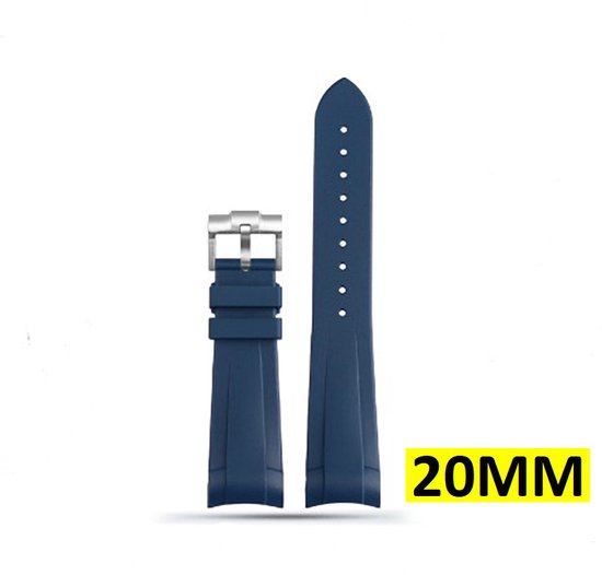 Siliconen horloge band - Geschikt voor Tudor Bay - Waterbestendig - 20MM - Blauw