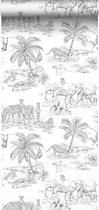 Papier peint ESTAhome motif jungle noir et blanc - 139299 - 53 cm x 10,05 m