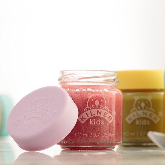 Kilner - Set van 6 voorraadpotten voor babyvoeding - Glas - Silicone deksels - 6 x 110 ml van Kilner — afbeelding 4