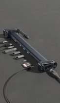 NÖRDIC DOCK-171 Station d'accueil USB-C - HDMI, USB 3.0, RJ45, prise 3,5 mm, lecteur de carte TF/ Micro SD - Thunderbolt 3/4 - Zwart