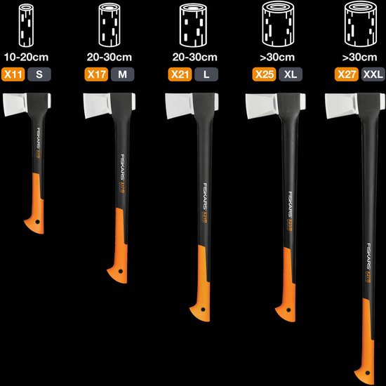 Fiskars Kloofbijl X27 - XXL Hakbijl voor hout - Splijthamer voor Houtblokken > 30 cm van Merkloos	 — afbeelding 4