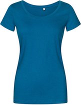 Women's T-shirt met ruime ronde hals Petrol - 3XL