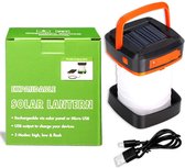 EP Goods - Tuinverlichting op Zonne-energie - Hangende sfeerlamp - Hoogte & Felheid verstelbaar - Oranje