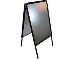 Stoepbord Basic Budget A1 zwart aluminium reclamebord A vorm dubbelzijdig klantenstopper