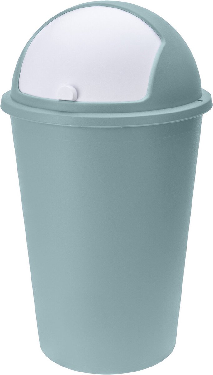 Vuilnisbak/afvalbak/prullenbak groen met deksel 50 liter - Vuilnisbakken/afvalbakken/prullenbakken