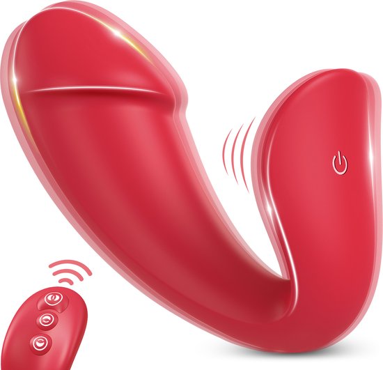 IntiMate® PleasureFlex - Luxueus ontworpen Waterdruppel vorm Vibrator met Afstandsbediening - Discreet pakket - Draagbare seksspeeltjes - Hoogwaardig klassiek veilig materiaal - Rood