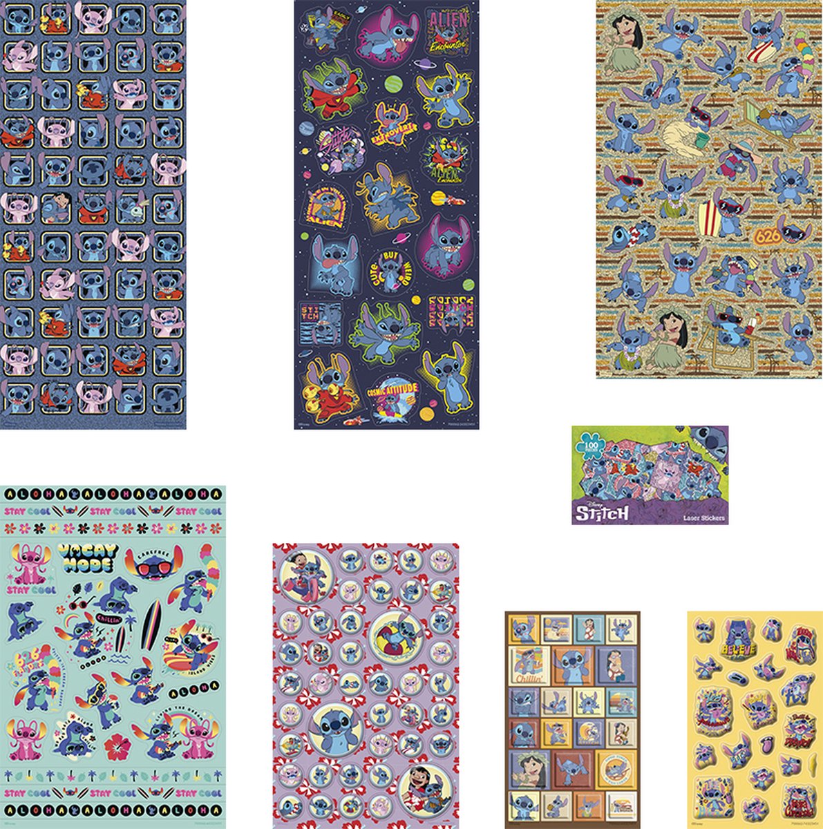 Disney Stitch stickers - Totum super stickerset XL 7 vellen | speelgoed knutselen en stickeren meisjes en jongens - incl. luxe stickers en spelletjes — afbeelding 3