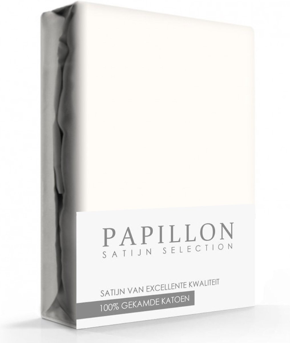 Hoeslaken Percal Papillon Ecru-200 x 220 cm