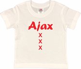 Amsterdam Kinder t-shirt | AJAX XXX | Verjaardagkado | verjaardag kado | grappig | jarig | Amsterdam | Ajax | cadeau | Cadeau | Wit/rood | Maat 86/92