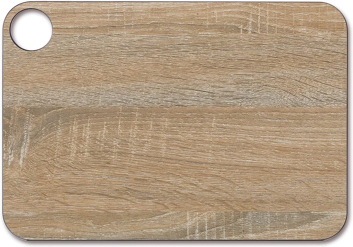 snijplank, hars en cellulosevezel, 33 x 23 cm, Bruin