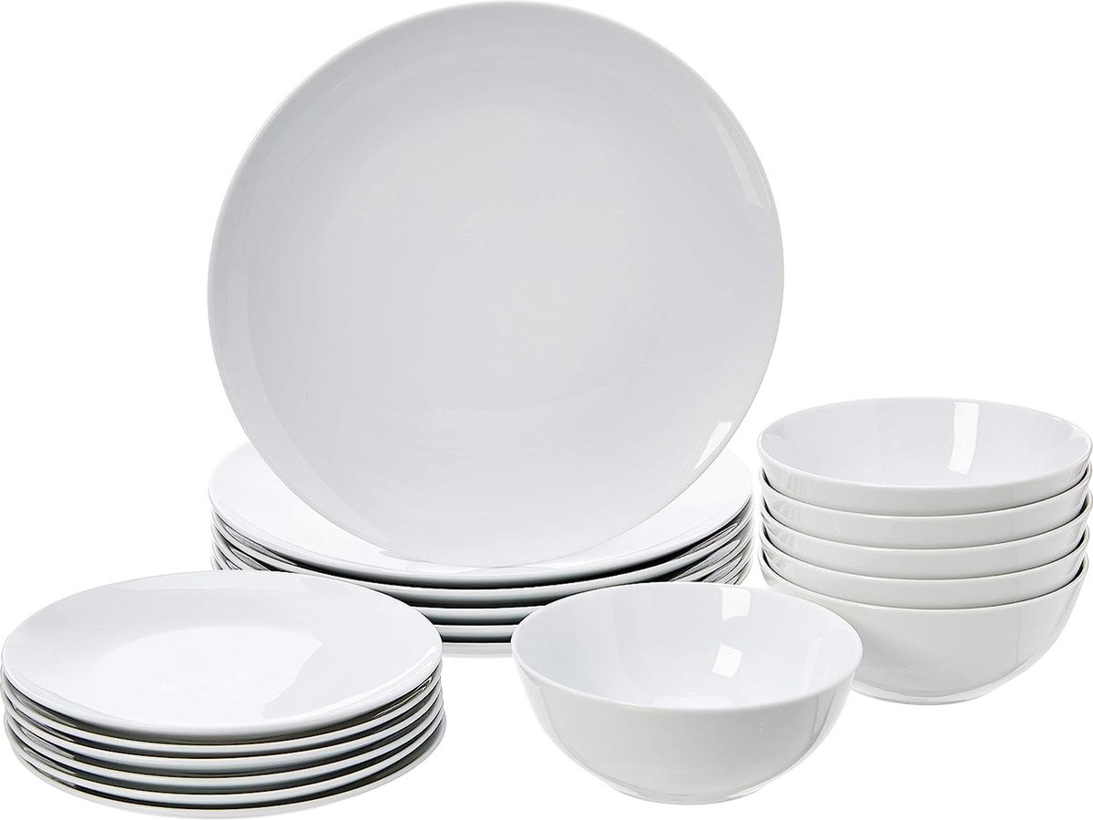 Services de table Wit - 18 pièces - Porcelaine - Assiette plate