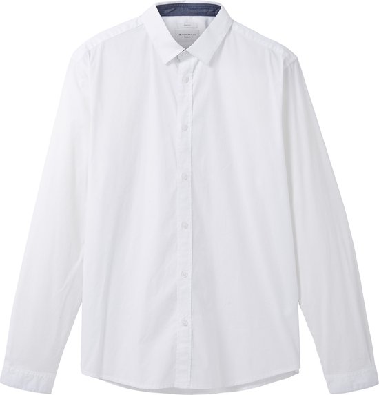 TOM TAILOR stretch poplin shirt Heren Overhemd - Maat L