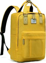 School Backpack Girls Fits 15 Inch Laptop Travel Backpack Water Resistant Daypack with Top Handle for School Work Travel, Yellow