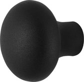 Deurknop - Zwart - RVS - GPF bouwbeslag - GPF8959.61 Paddenstoel knop S2 zwart vast 52mm incl. knopvastzetter