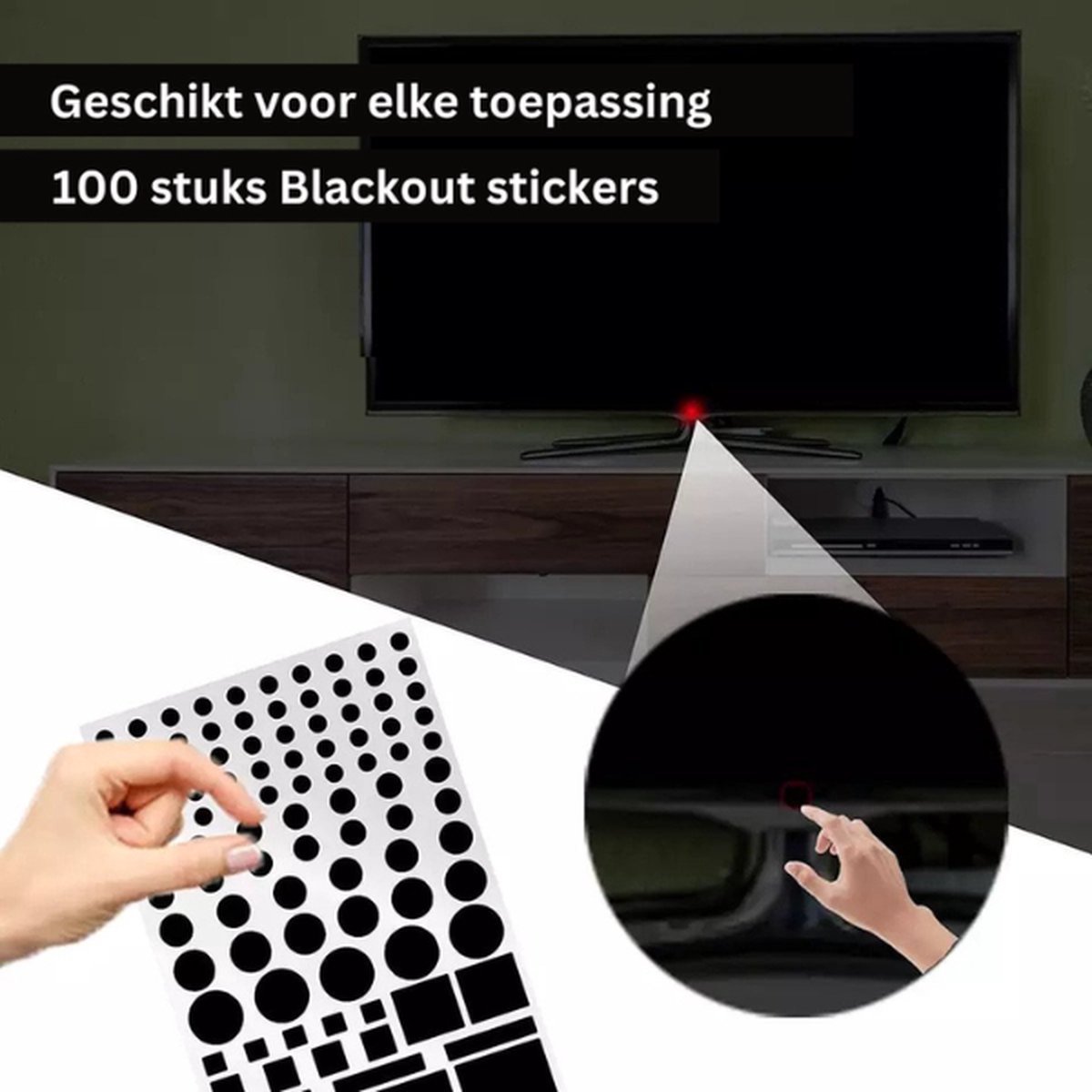 ZERO 90® 100 Lichtblokkerende standby stickers - 100% lichtblokkerend  precut stickers... | bol.com