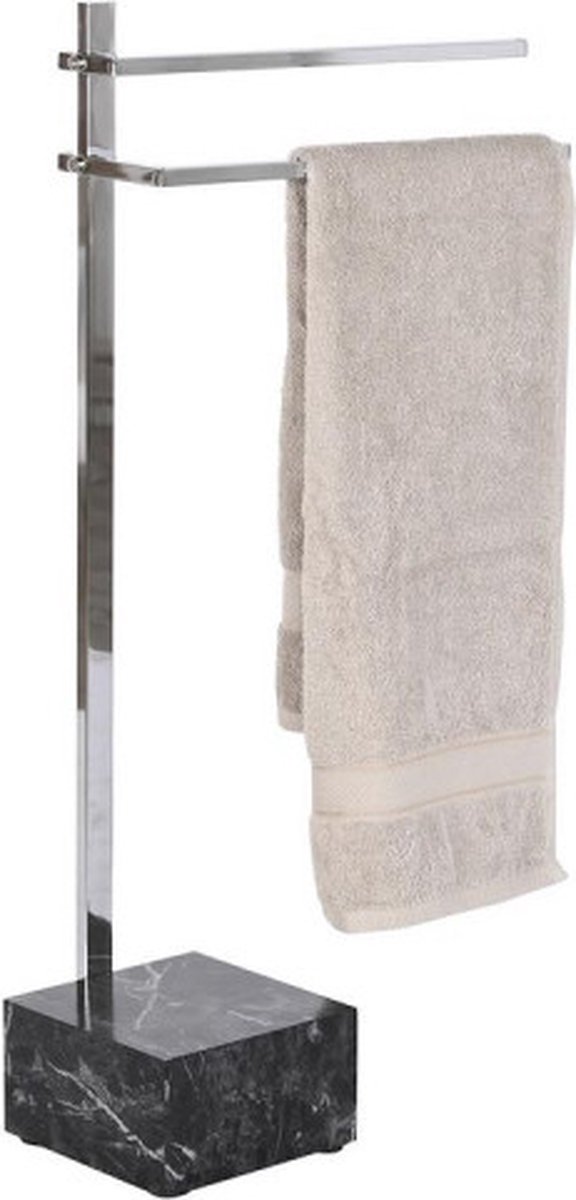 Losstaand handdoekenrek DKD Home Decor Ziverachtig MDF Staal (45 x 21 x 80 cm)