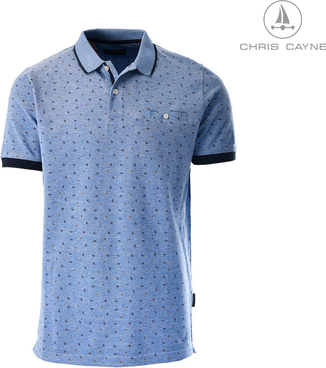 Chris Cayne Heren Poloshirt - maat L - lichtblauw
