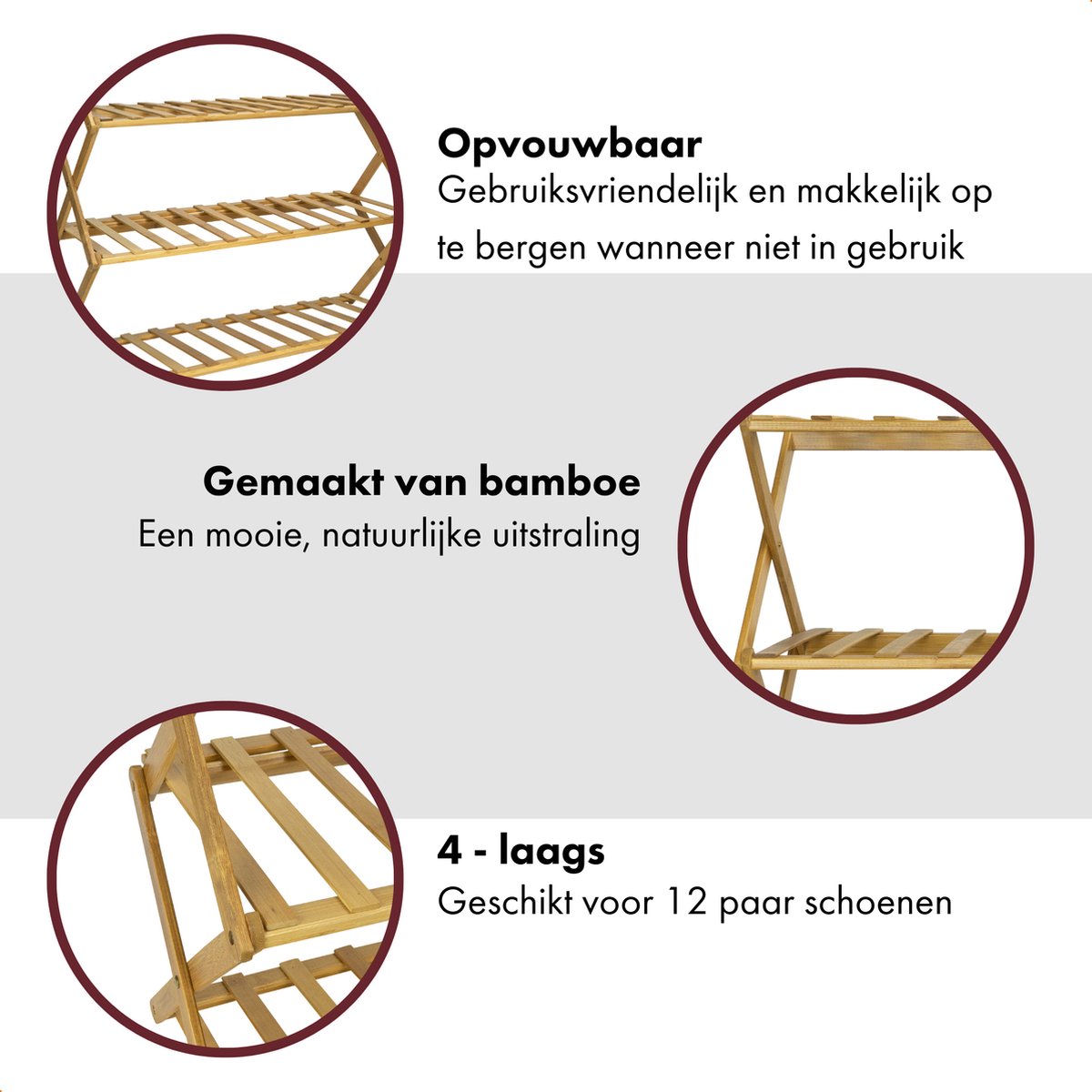 WOLTU Schoenenrek, smal, 6 niveaus, schoenenorganizer, schoenenopslag, ruimtebesparend, open schoenenkast, metaal, voor 12 paar schoenen, ingang, hal, woonkamer, 42 x 88 x 30 cm, zwart